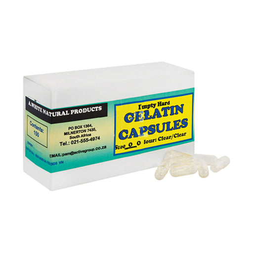 Empty Gelatine Capsule Size 0 A White 150