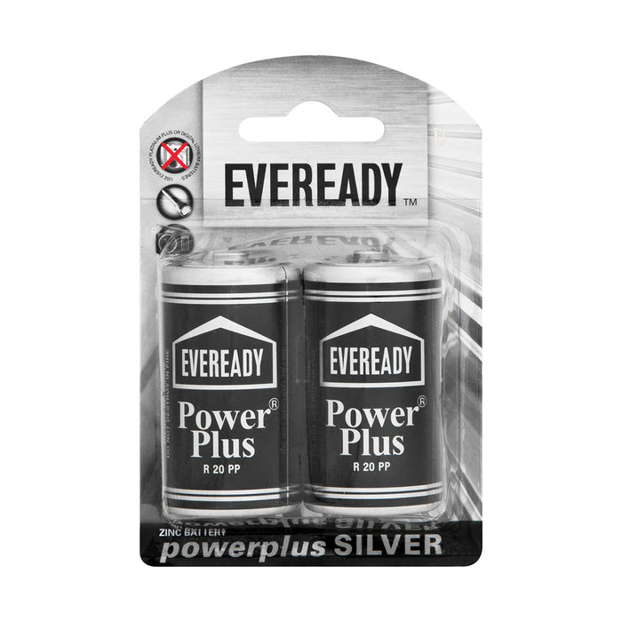 Eveready Power Plus Silver D 2 Pack