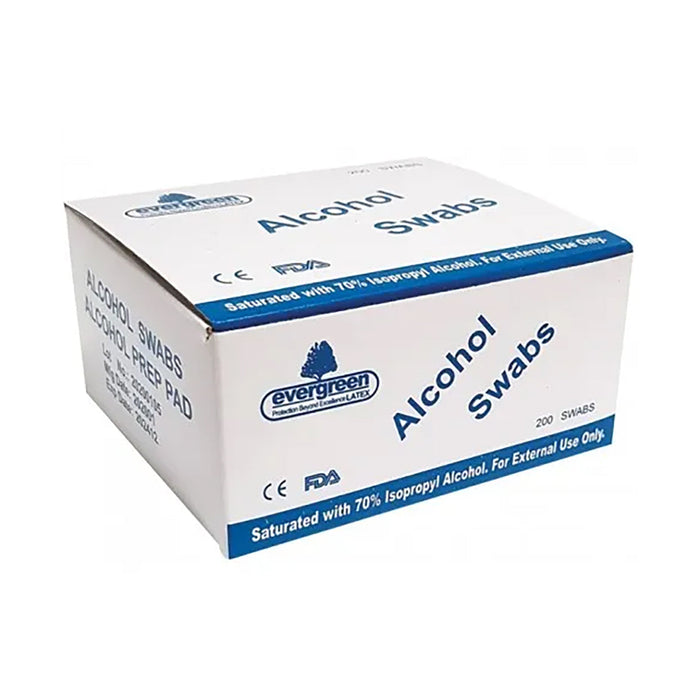 Evergreen Alcohol Swabs 2 Ply 200 Pack