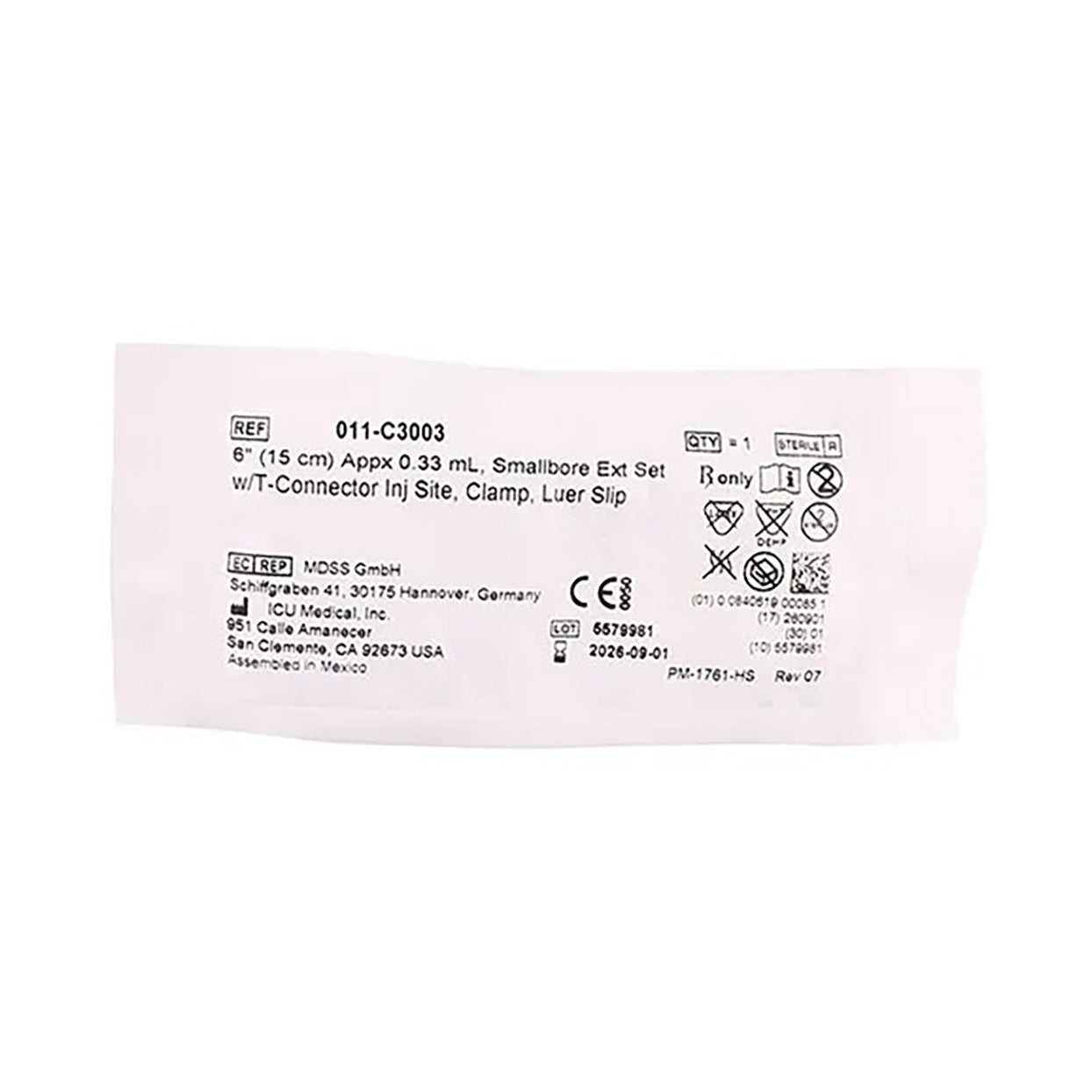 Extension Set 15cm L S 011 C3003 1 Unit - Med365