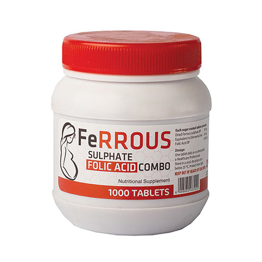 Ferrous Sulphate & Folic Acid Combo 1000 Tablets