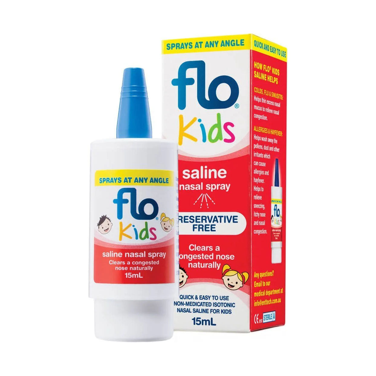 Flo Kids Saline Nasal Spray 15ml - Med365