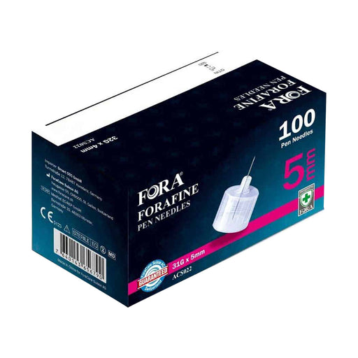 Forafine Insulin Pen Needle 31g x 5mm 100 Pack