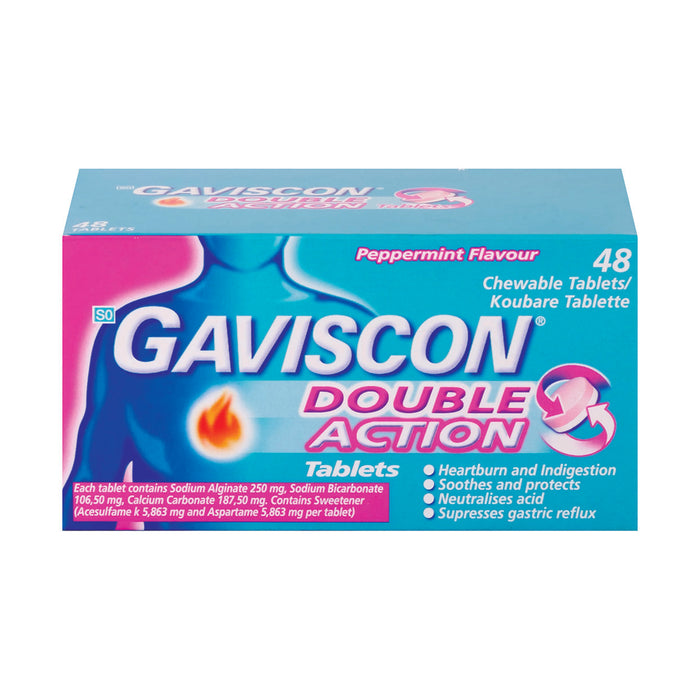 Gaviscon Peppermint Double Action 48 Tablets