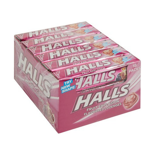 Halls Fruit Explosion 10pc x 18 Pack