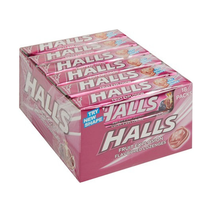 Halls Fruit Explosion 10pc x 18 Pack