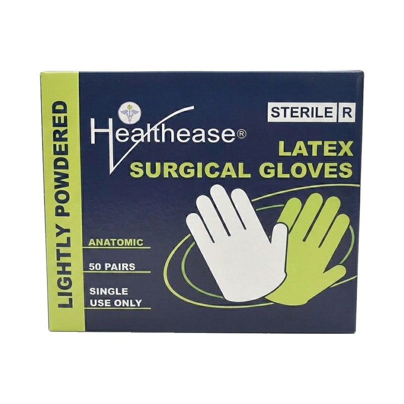 Healthease Surgical Gloves Sterile Latex Powdered 7.0 50 Pack