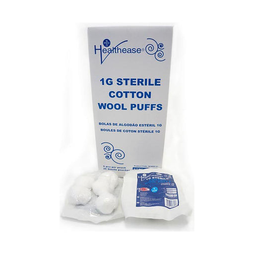Healthease Cotton Wool Balls Sterile 1g 5 Pieces 20 Pack