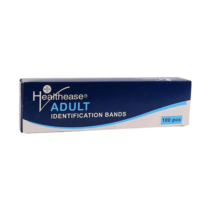 Healthease ID Band White Adult 100 Pack