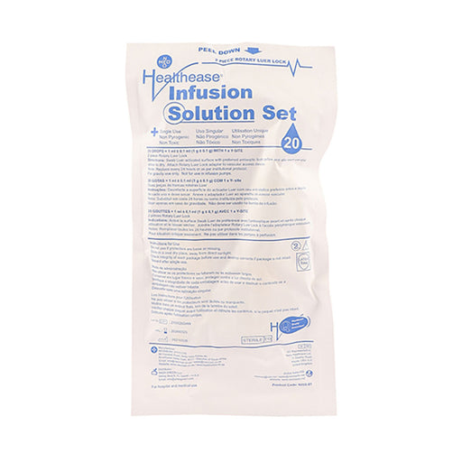 Healthease Infusion Solution Set 20d Adult Ltx-Free 1 Unit