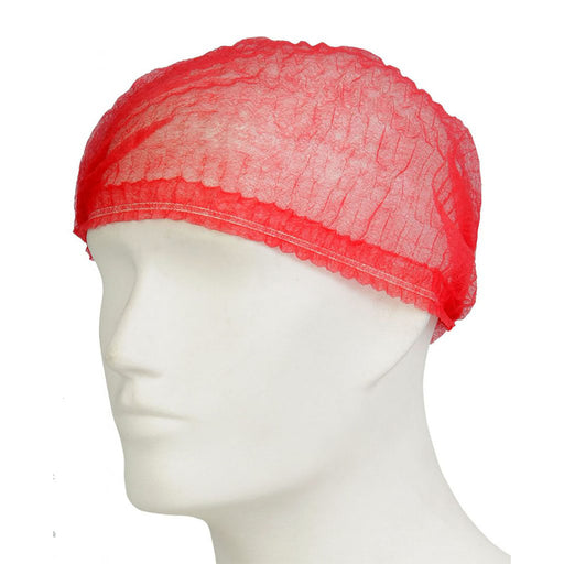 Healthease Mop Cap Bouffant Red 100 Pack