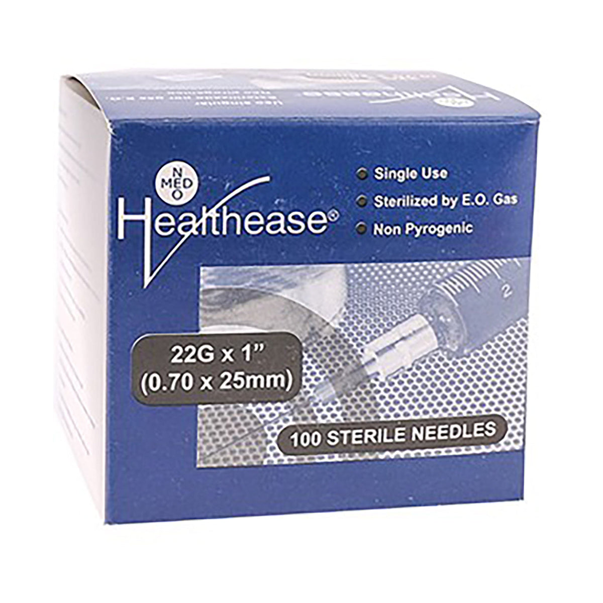 Healthease Needle 22g x 25mm Black 100 Pack - Med365