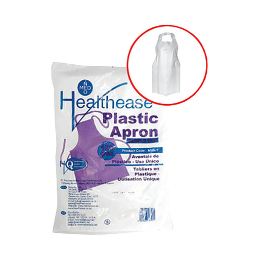 Healthease Neomedic Apron Plastic White 20micr 100 Pack