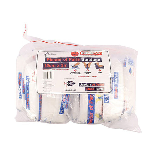 Healthease Plaster Of Paris Bandage 15cm x 3m 12 Rolls