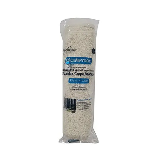 Healthease Plasterman Crepe Bandage Spandex 15cm x 4.5cm 12 Pack
