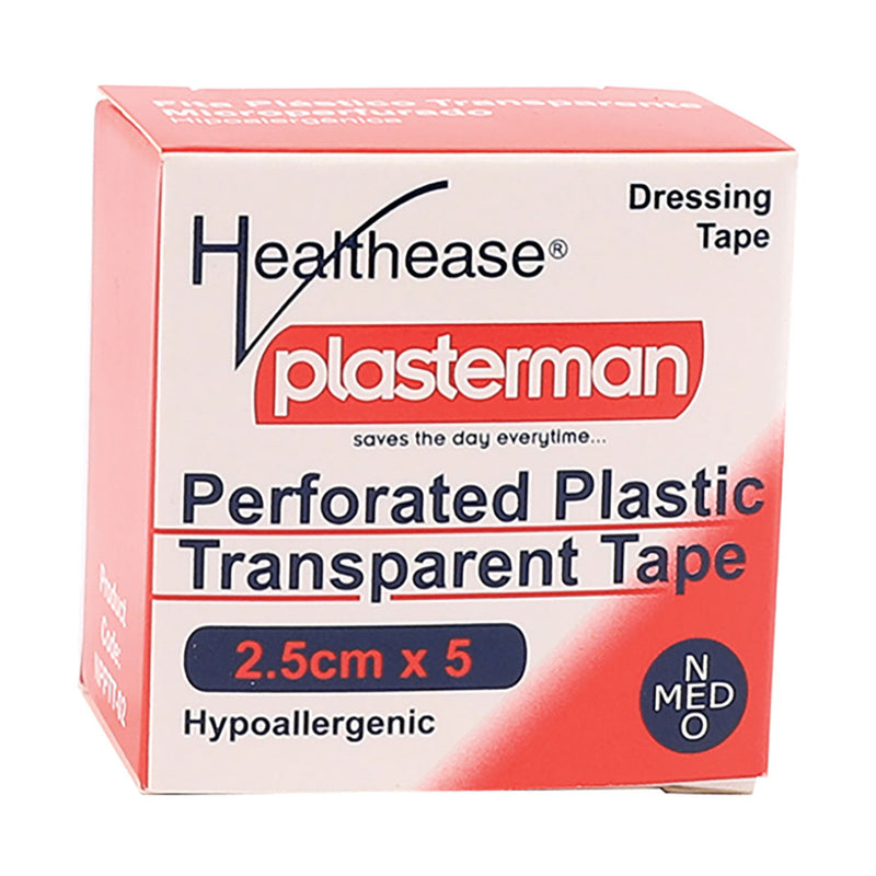 Healthease Plasterman Transparent Perforated Clear Tape 2.5 x 5m - Med365