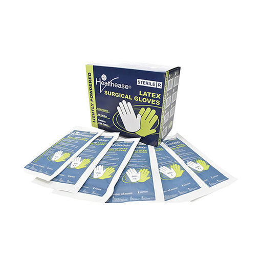 Healthease Sterile Surgical Gloves Latex Lightly Powdered 7.5 50 Pack