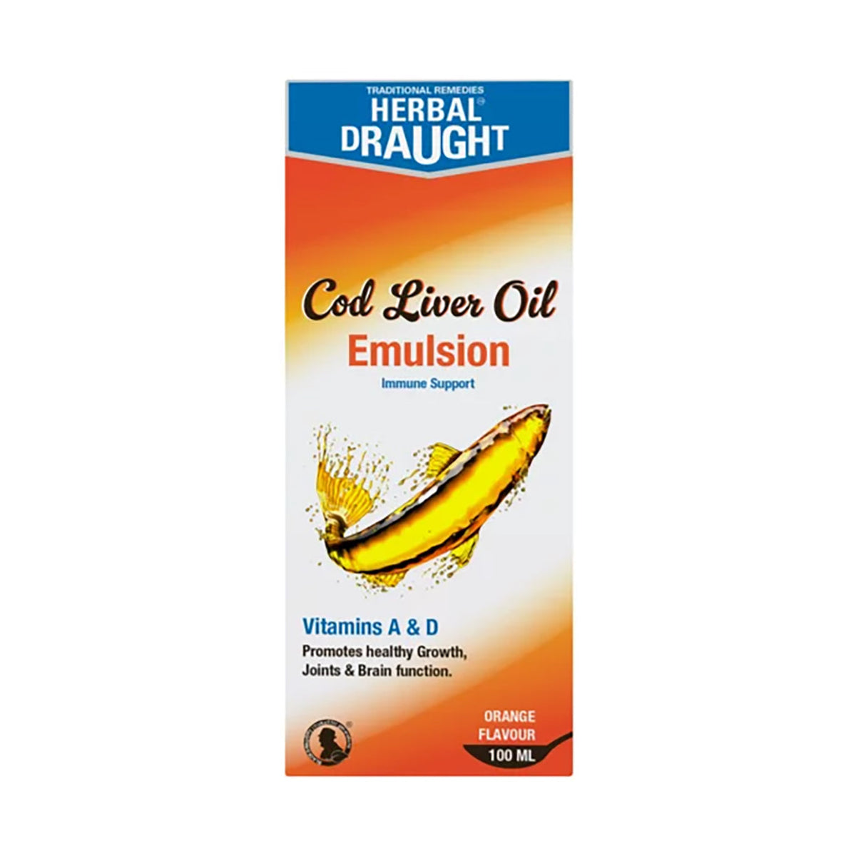Herbal Draught Cod Liver Orange 100ml - Med365