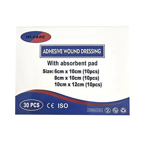 Hi-Care Adhesive Wound Dressings Mixed Sizes 30 Pack