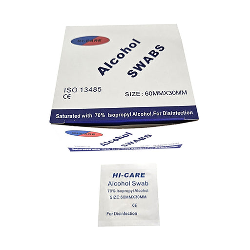 HiCare Alcohol Swabs 60 x 30mm 200 Pack