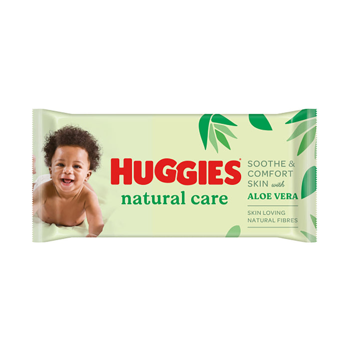 Huggies Baby Wipes Natural Care with Aloe Vera 56 Wipes