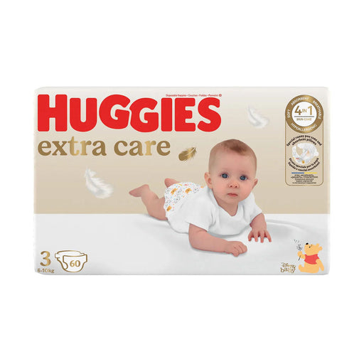 Huggies Extra Care Size 3 Pack of 60 Nappies