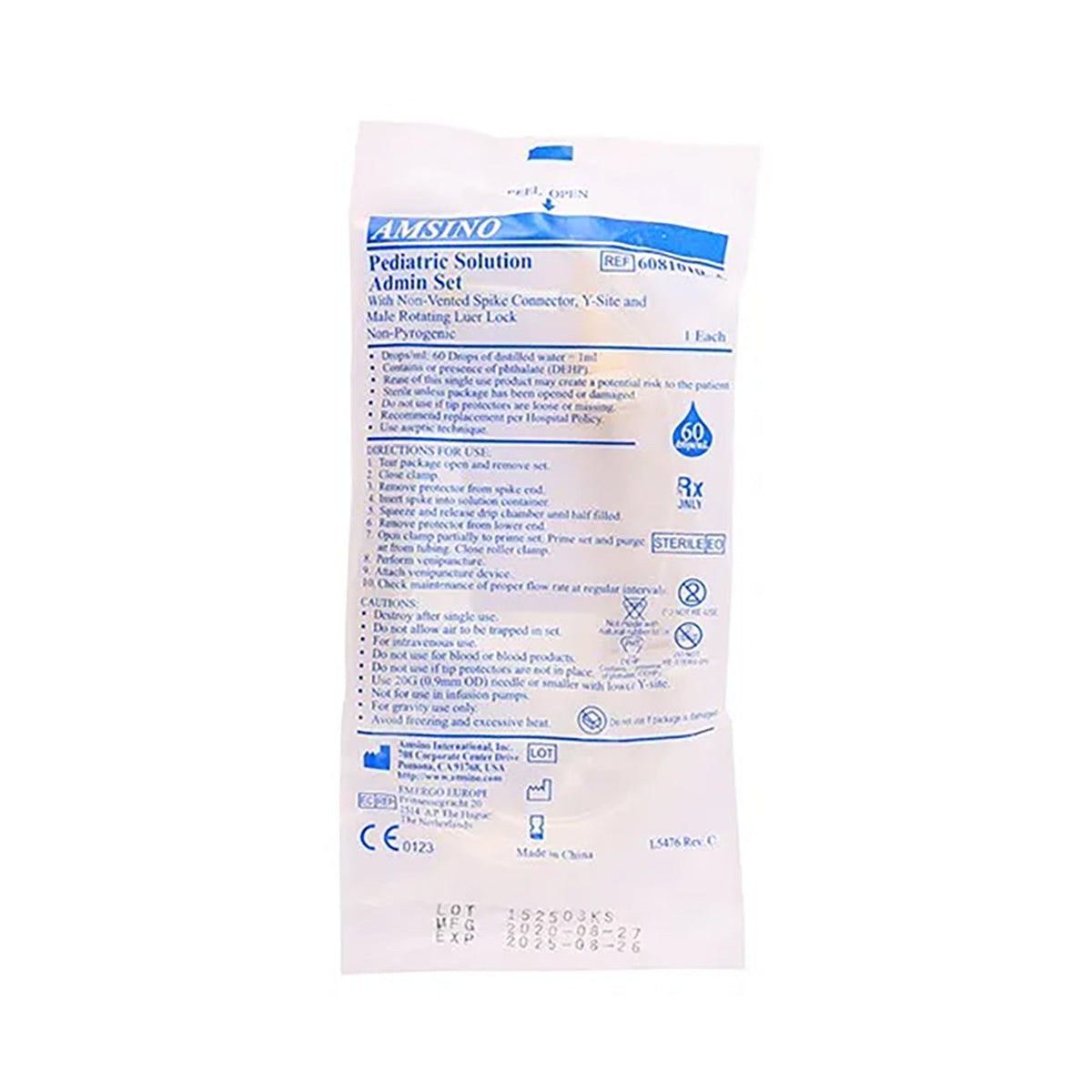 Iv Admin Set 60d Y S Paed L L 608101r 1 Unit - Med365