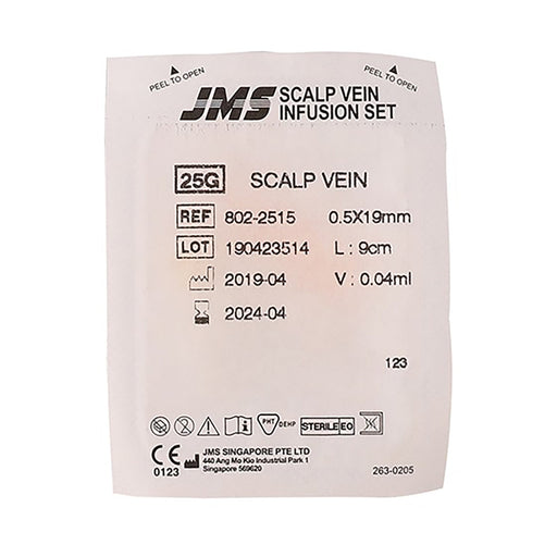JMS Scalp Vein 25g Interm 9cm Ssem 1 Unit