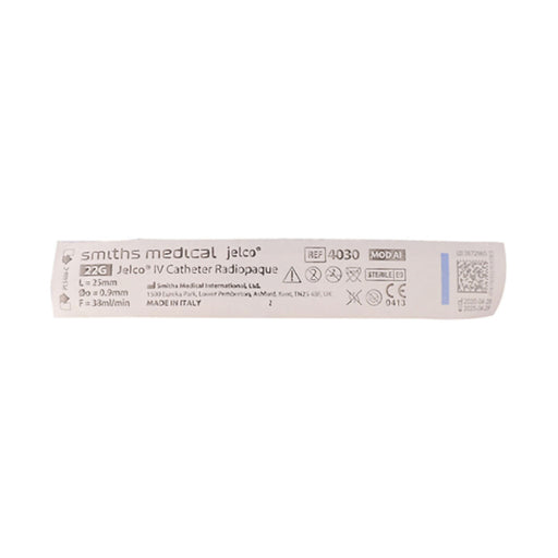 Jelco IV Catheter Radiopaque 22g Blue 1 Unit
