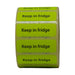 Keep In Fridge Label Dayglo 1000 Labels