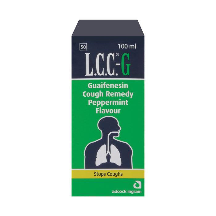 L.C.C-G Cough Remedy Guaiphenesin Peppermint 100ml