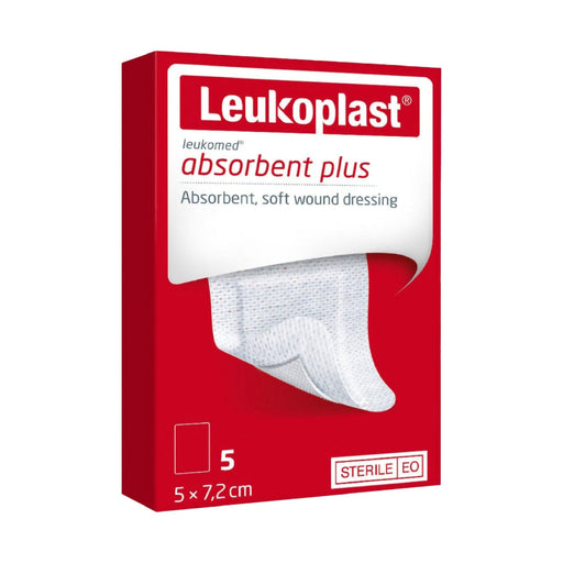 Leukoplast Absorbent Plus 5 x 7.2cm 5 Pack