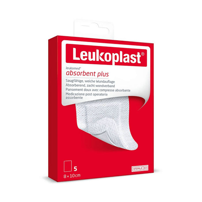 Leukoplast Absorbent Plus 8 x 10cm 5 Pack