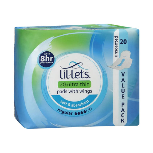 Lil-Lets Ultra Thin Pads Regular Unscented 20 Pads