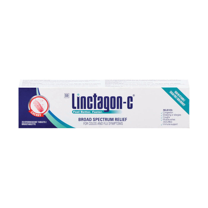 Linctagon-C Cherry 20 Effervescent Tablets