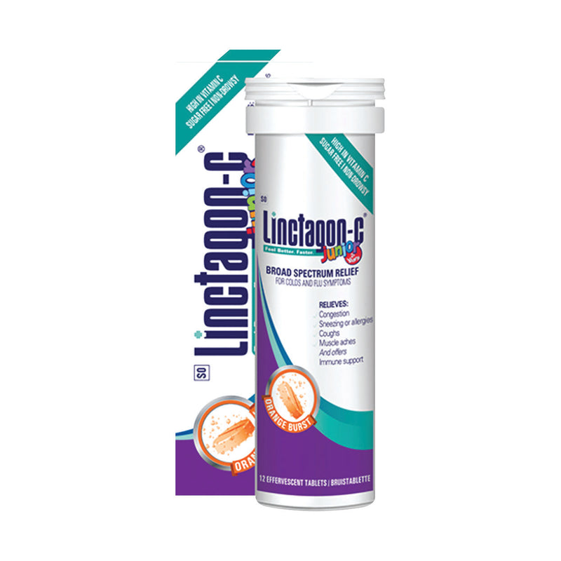 Linctagon-C Junior Orange 12 Effervescent Tablets
