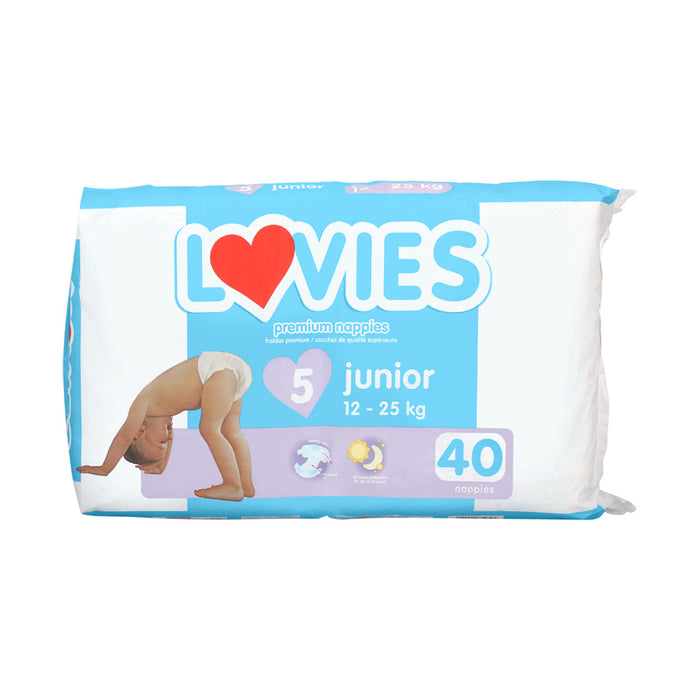Lovies Premium Nappies Junior 12 - 25kg 40 Nappies