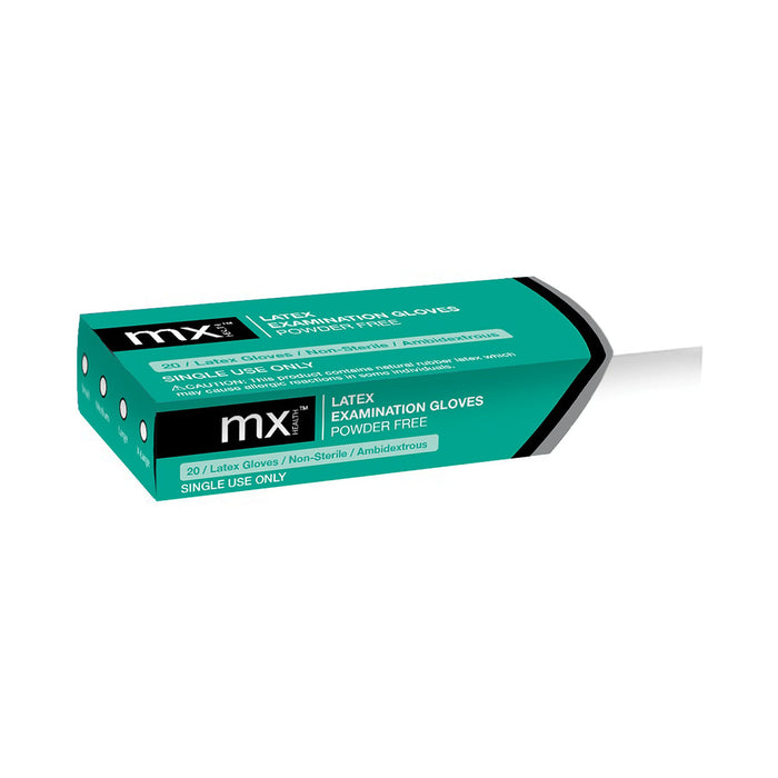 MX Health Gloves Exam Latex Powder Free Small 20 Pack