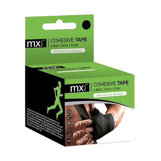 MX Health black self-adherent cohesive tape 5 cm x 4.5 m