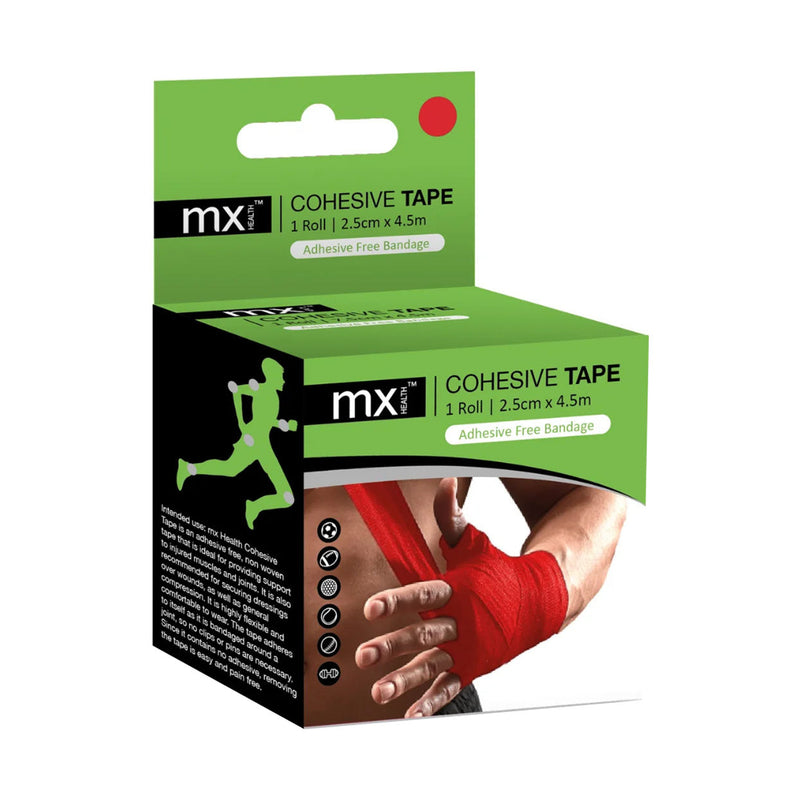 MX Cohesive Tape Red 2.5cm x 4.5m