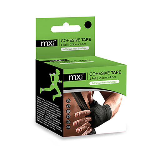 MX Health Cohesive Tape 2.5cm x 4.5cm Black