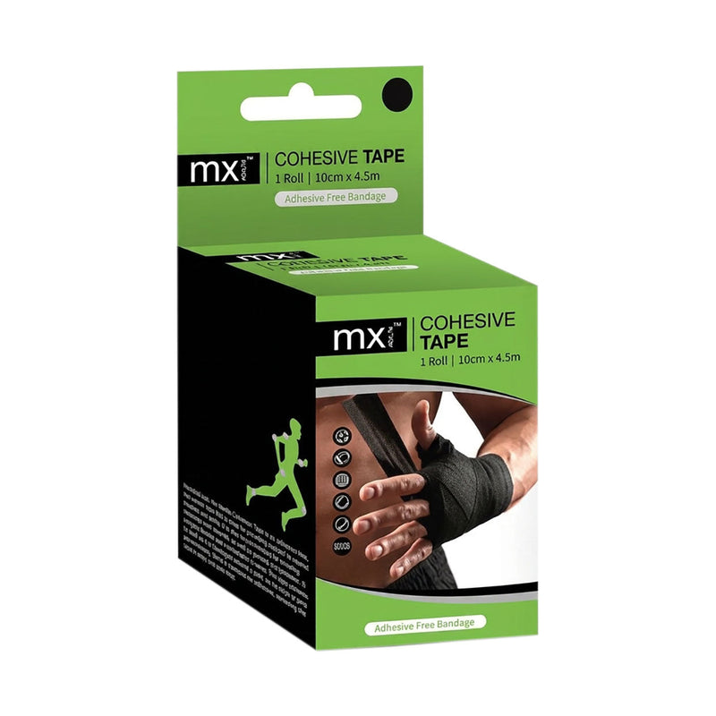 MX Health Cohesive Tape Black 10cm x 4.5m