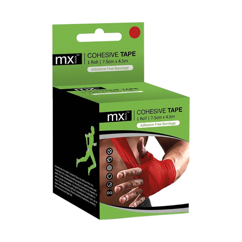 MX Health Cohesive Tape Red 7.5cm x 4.5m