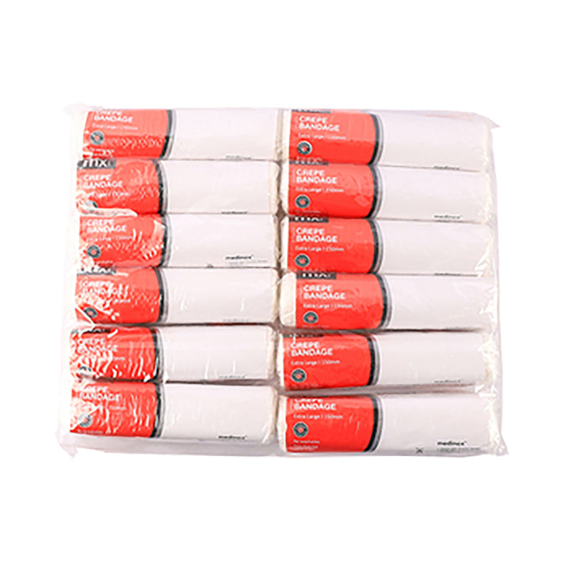 MX Health Crepe 100mm x 4.5m Bandage 12 Pack