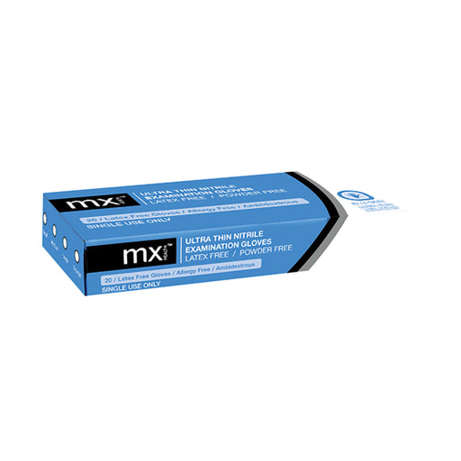 MX Health Gloves Exam Ultra Thin Nitrile 20 Pack
