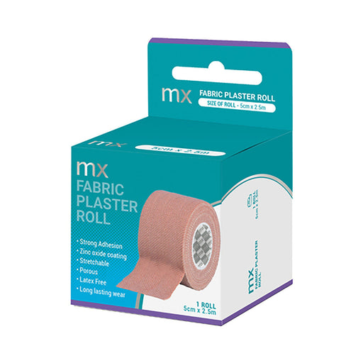 MX Health Plaster Fabric Roll 50mm x 2.5m