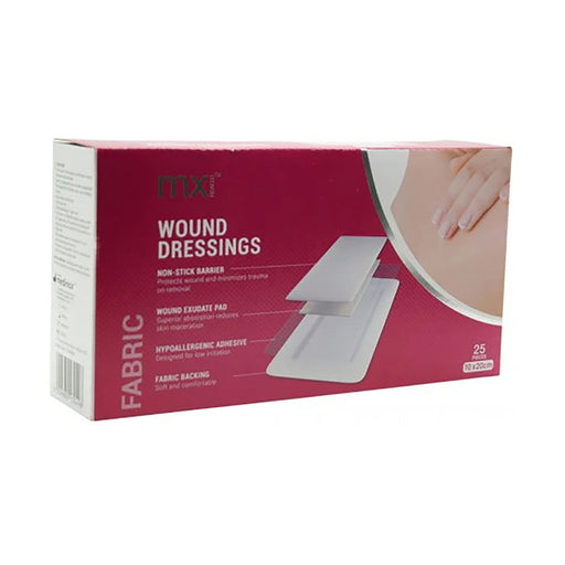MX Health Wound Dressing Fabric 10 x 20cm 25 Pack