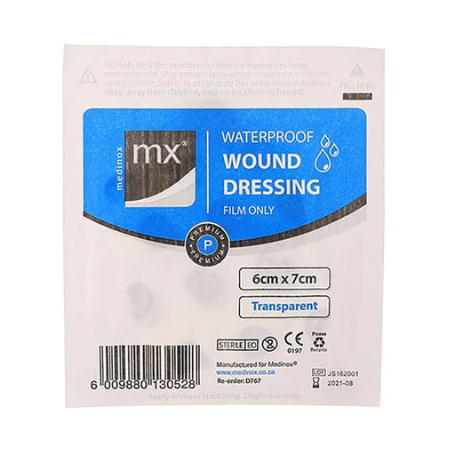 MX Health Wound Dressing Film Transparent 6 x 7cm 1 Unit