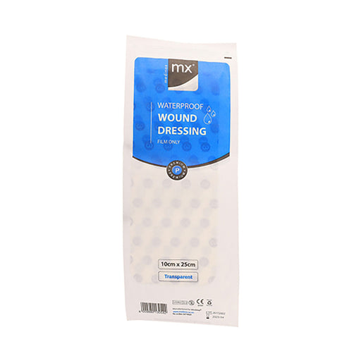 MX Health Wound Dressing Waterproof Film Transparent 10 x 25cm