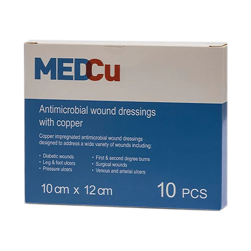 MedCu Dressing Copper Adhesive 10 x 12cm 10 Pack